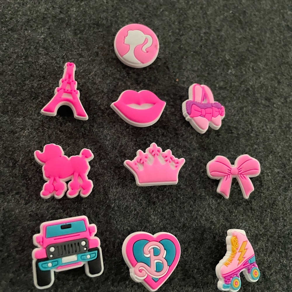💕💕20 piece Barbie Crocs shoe charms like Jibbitz💕💕
